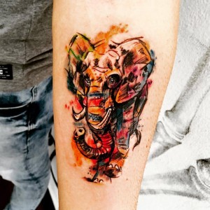 tatuaje de elefante